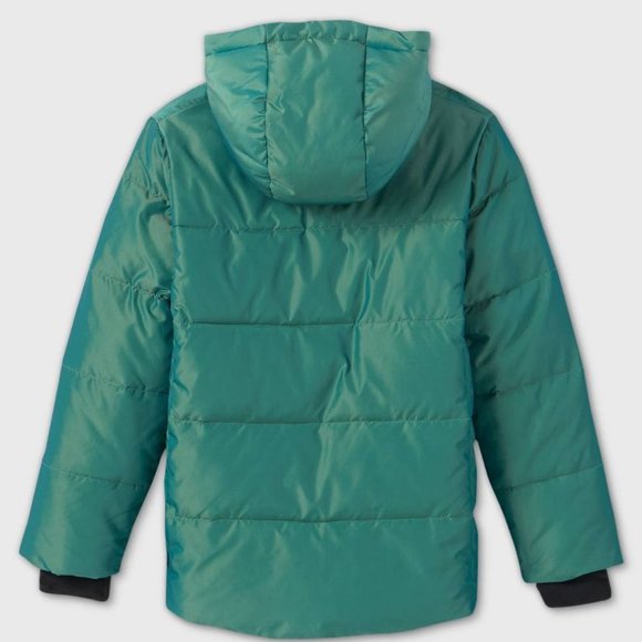 All in Motion Unisex Puffer Jacket - Extendable Sleeves, Green, XS - Picture 2 of 7